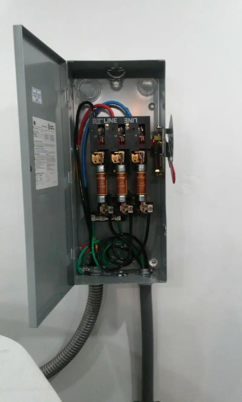 Three-phase disconnect switch installed for Electrical Wiring & Rewiring in Stonecrest
